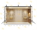 LUXURY CREAM JEWELLERY SHOWROOM INTERIOR BACKDROP FOR FASHION & PRODUCT PHOTOGRAPHY