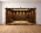 ROYAL WOODEN LUXURY INTERIOR ROOM BACKDROP FOR GROOM & FASHION PHOTOGRAPHY
