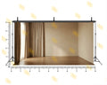 MINIMAL BEIGE CURTAIN ROOM INTERIOR BACKDROP FOR PORTRAIT & PRODUCT PHOTOGRAPHY