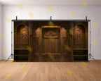 ROYAL CARVED WOODEN WALL INTERIOR BACKDROP FOR GROOM & TRADITIONAL PHOTOGRAPHY