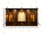 ROYAL WOODEN ARCH DISPLAY WALL BACKDROP FOR JEWELLERY & FASHION PHOTOGRAPHY