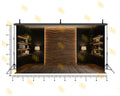 MODERN WAVE WOODEN WALL INTERIOR BACKDROP FOR PODCAST & LUXURY PHOTOGRAPHY