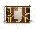 MODERN WOOD & MARBLE GEOMETRIC LIGHTING BACKDROP FOR LUXURY PHOTOGRAPHY