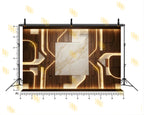 MODERN WOOD & MARBLE GEOMETRIC LIGHTING BACKDROP FOR LUXURY PHOTOGRAPHY