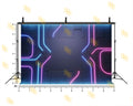 FUTURISTIC NEON GLOW GEOMETRIC WALL BACKDROP FOR GAMING & MODERN PHOTOGRAPHY