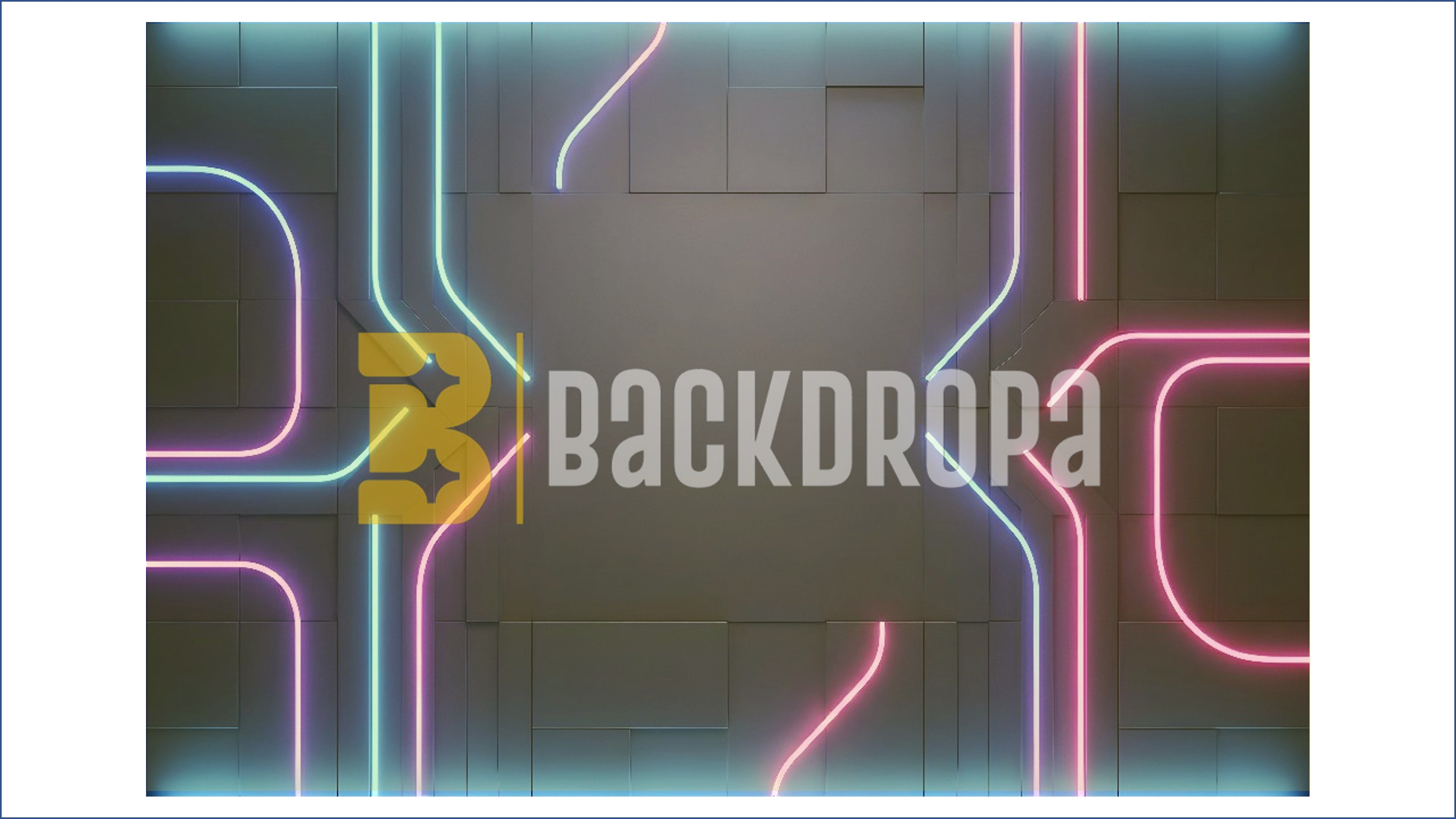 FUTURISTIC NEON GLOW GEOMETRIC WALL BACKDROP FOR GAMING & MODERN PHOTOGRAPHY