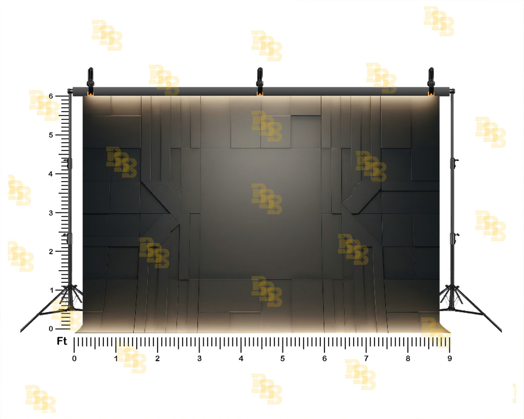 MODERN DARK GEOMETRIC PANEL WALL BACKDROP FOR PORTRAIT & COMMERCIAL PHOTOGRAPHY