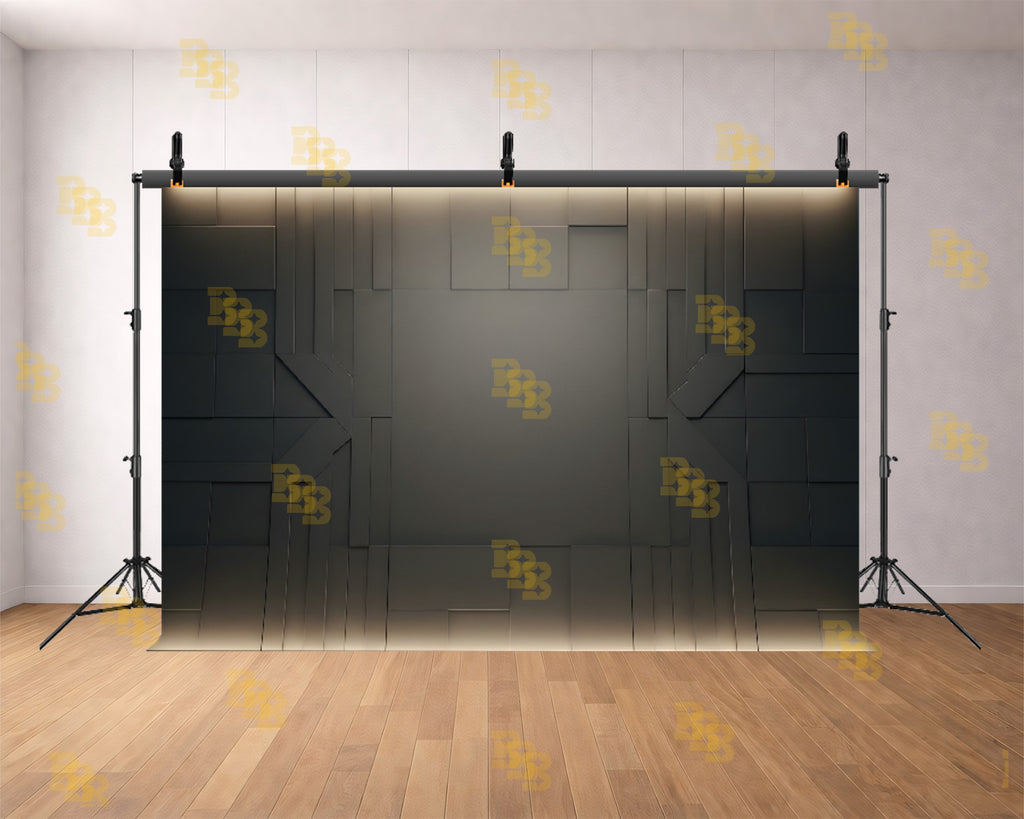 MODERN DARK GEOMETRIC PANEL WALL BACKDROP FOR PORTRAIT & COMMERCIAL PHOTOGRAPHY