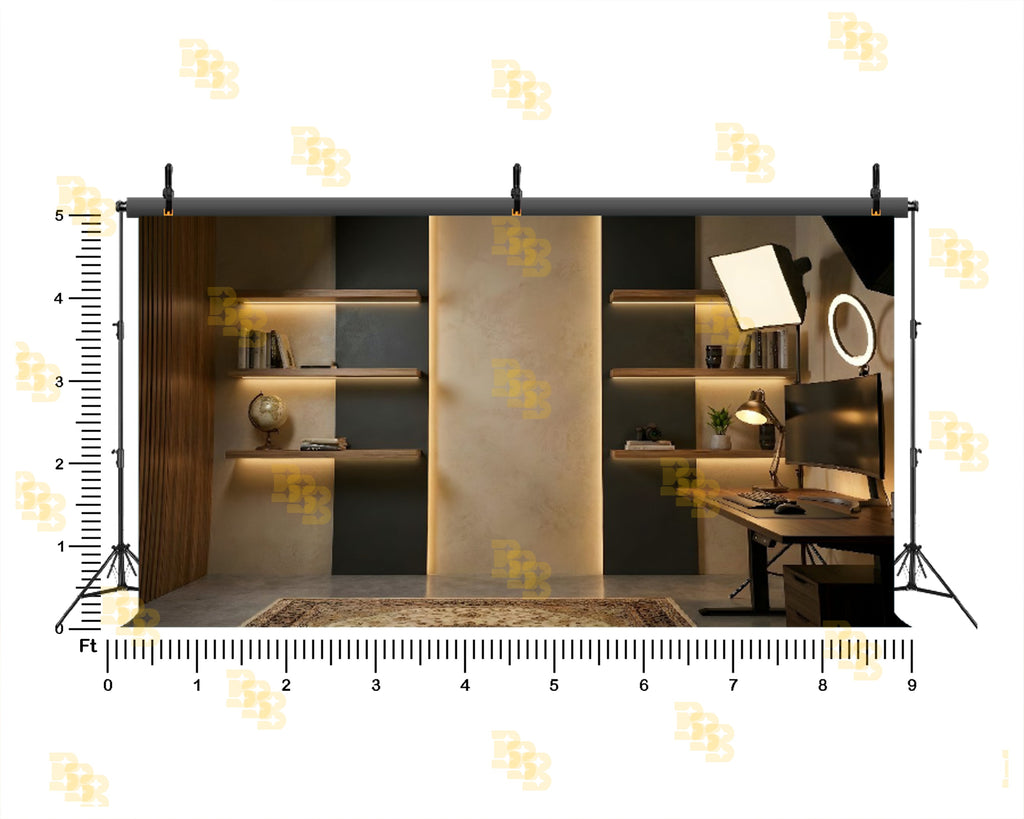 MODERN CONTENT CREATOR STUDIO ROOM BACKDROP FOR STREAMING & PORTRAIT PHOTOGRAPHY
