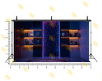 NEON CONTENT CREATOR STUDIO ROOM BACKDROP FOR STREAMING & GAMING PHOTOGRAPHY