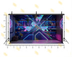 FUTURISTIC CYBERPUNK CREATOR ROOM BACKDROP FOR GAMING & STREAMING PHOTOGRAPHY