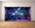 FUTURISTIC CYBERPUNK CREATOR ROOM BACKDROP FOR GAMING & STREAMING PHOTOGRAPHY