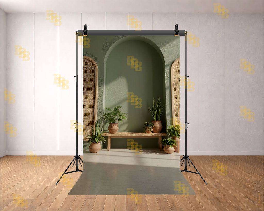 BOHO ARCH PLANT INTERIOR BACKDROP FOR LIFESTYLE & PORTRAIT PHOTOGRAPHY